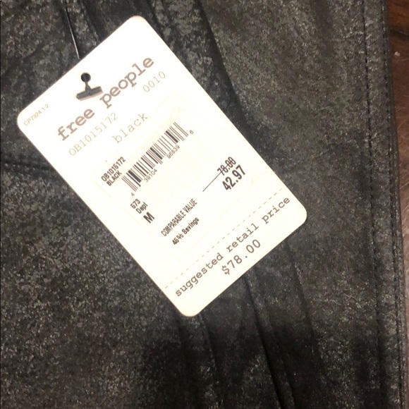 Free People Midnight Vegan Suede Skinny Black - Picture 5 of 5